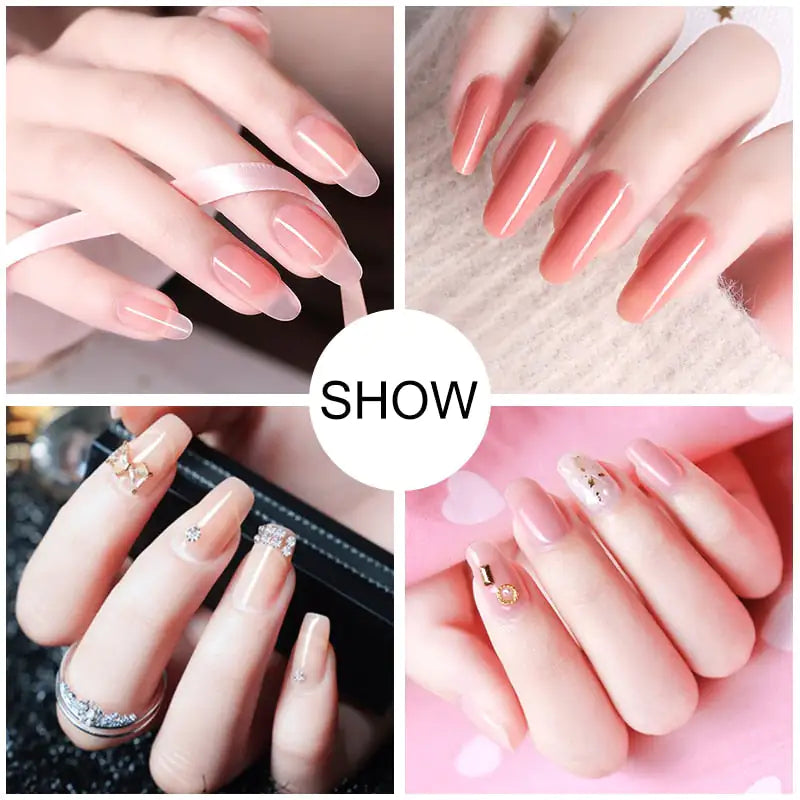 Kit de gel pour ongles en poly avec lampe